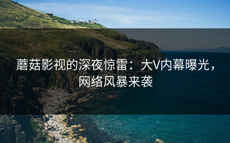 蘑菇影视的深夜惊雷：大V内幕曝光，网络风暴来袭
