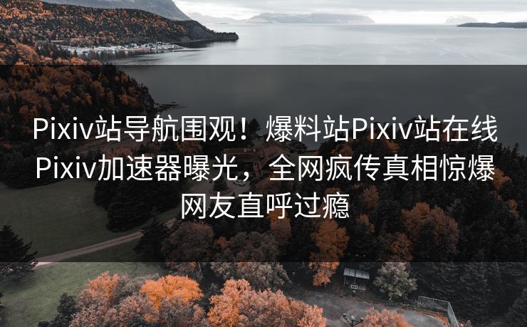 Pixiv站导航围观！爆料站Pixiv站在线Pixiv加速器曝光，全网疯传真相惊爆网友直呼过瘾