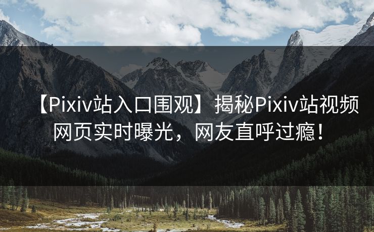 【Pixiv站入口围观】揭秘Pixiv站视频网页实时曝光，网友直呼过瘾！