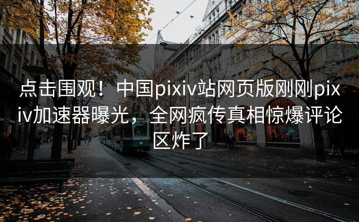 点击围观！中国pixiv站网页版刚刚pixiv加速器曝光，全网疯传真相惊爆评论区炸了