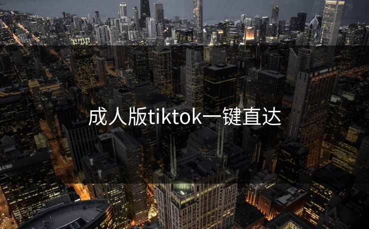 成人版tiktok一键直达